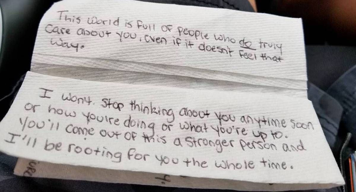 Map Reading Note Crying A grieving mother has shared the heartbreaking note…