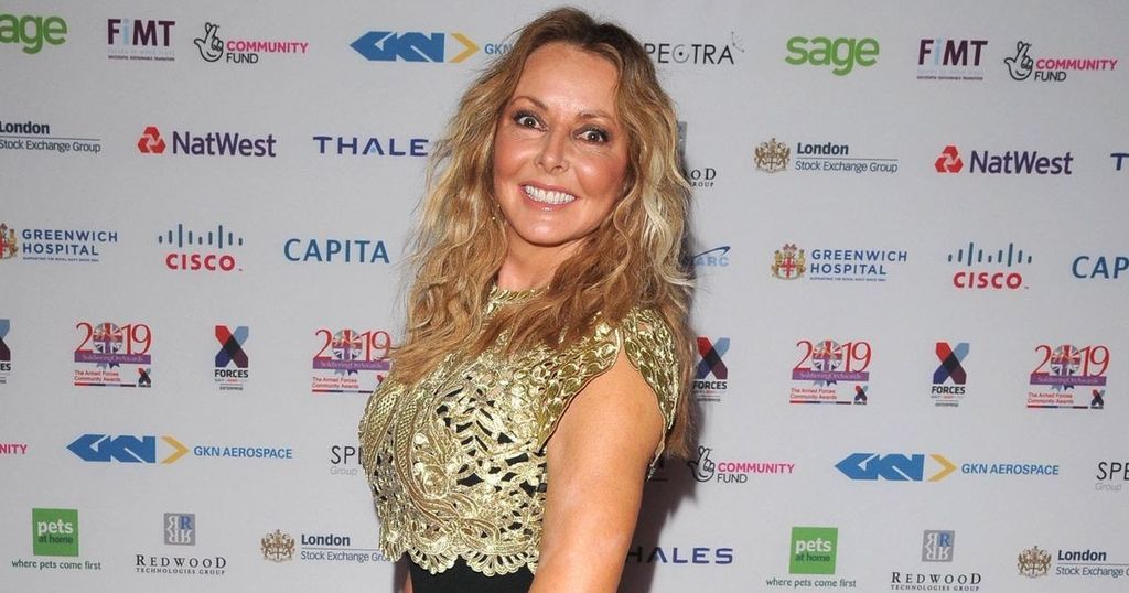 Carol Vorderman shows off pert bum at Soldiering On…