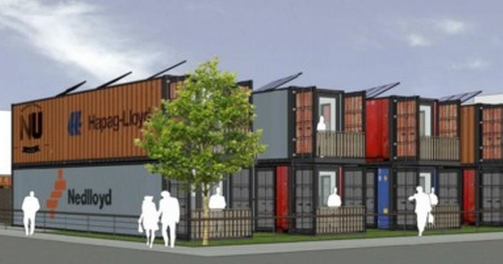 Shipping container flats for homeless people in…