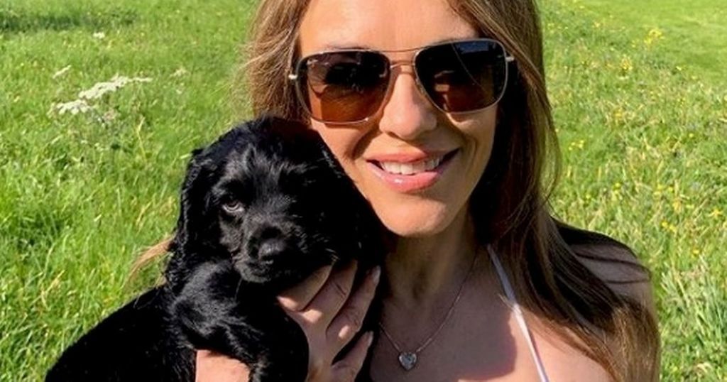 Liz Hurley Looks Sensational In Sparkling Bikini As