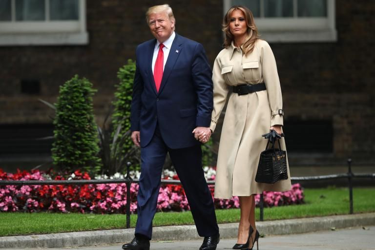 Melania Trump rewears old Celine trench coat for…