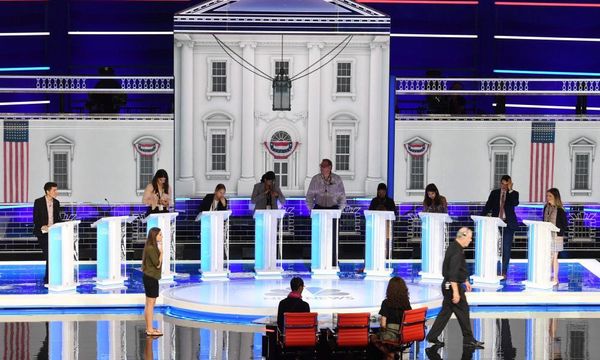 Democratic debates: candidates clash over healthcare while uniting against Trump – as it happened