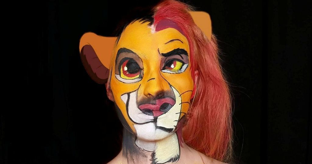 Lion King Scar face paint  Disney makeup, Animal makeup, Unique halloween  makeup