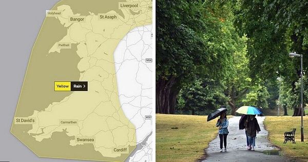Met Office issues yellow weather warning as heavy rain and flooding to hit Wales this weekend