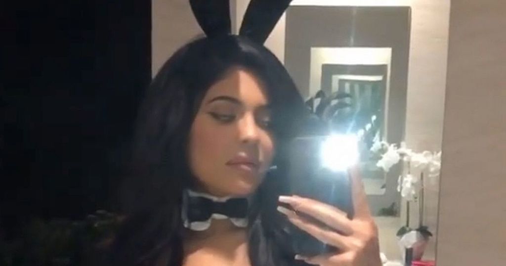 Kylie Jenner sizzles in raunchy Playboy bunny outfit…