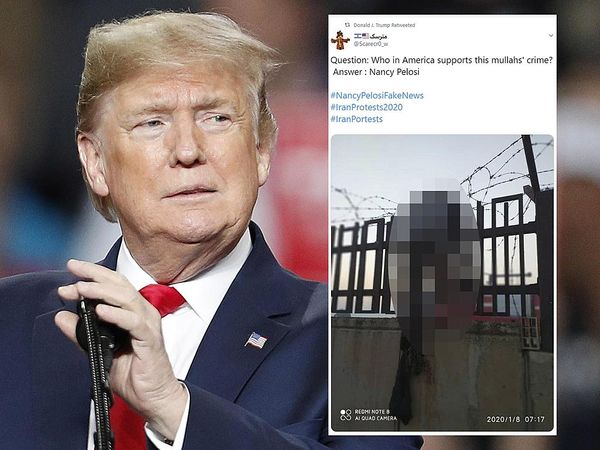 Trump appears to tweet image of dead body