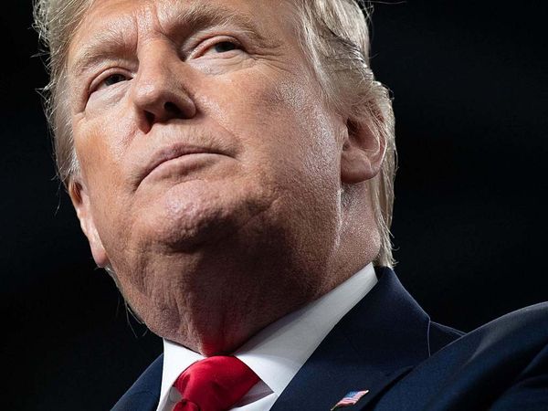 Trump retweets image showing Nancy Pelosi in Muslim dress in front of Iranian flag