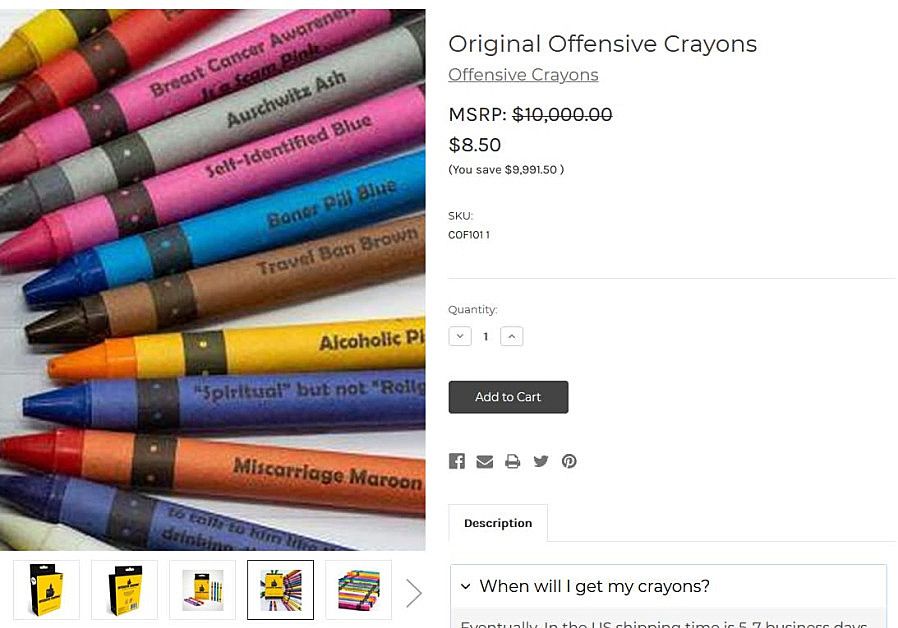 Adult Coloring Offensive Crayons - Holiday Edition