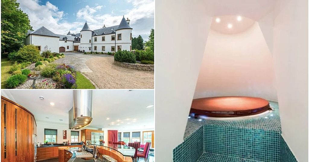 This lavish Lasswade home with steam room and hot tub…