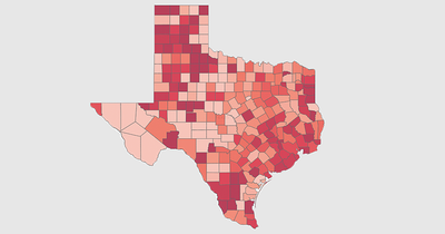 Mapping the Number of COVID-19 Cases in Texas per Doctor