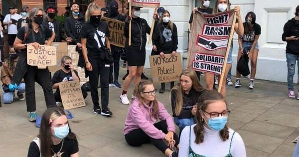 Girl in tears after being kicked in head by 'aggressive' man shouting 'All Lives Matter'
