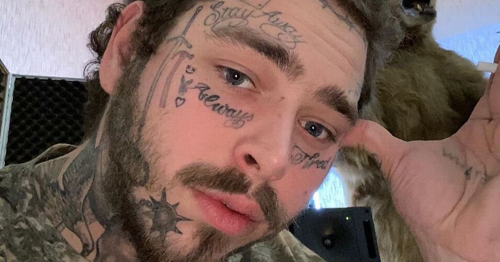 Post Malone unveils huge new skull tattoo and hair cut…