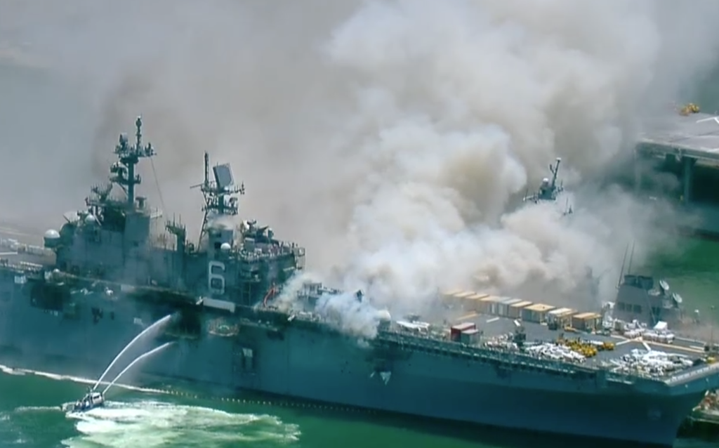 Explosion and fire on Navy ship in San Diego injures…