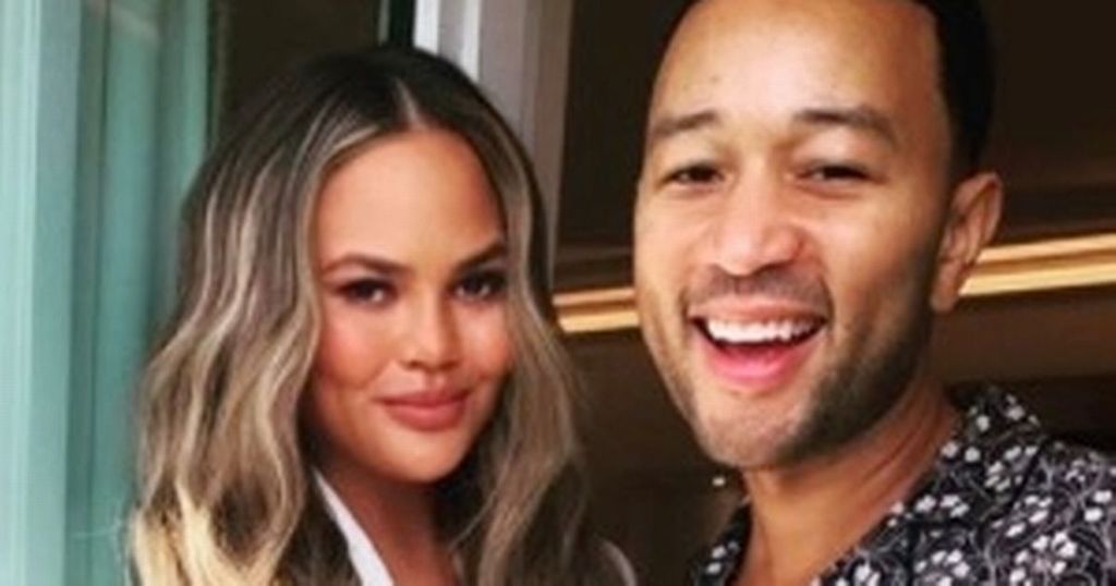 Naked John Legend flashes his bum as Chrissy Teigen…