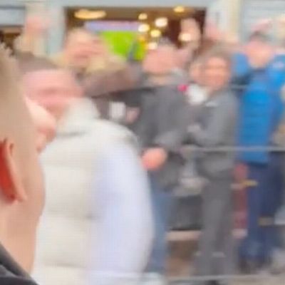 Oleksandr Zinchenko celebrates Arsenal win with fans by driving past local pub