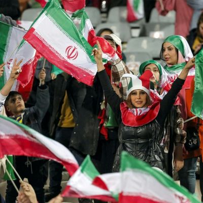 Iranian women in stadium to watch Russia football friendly