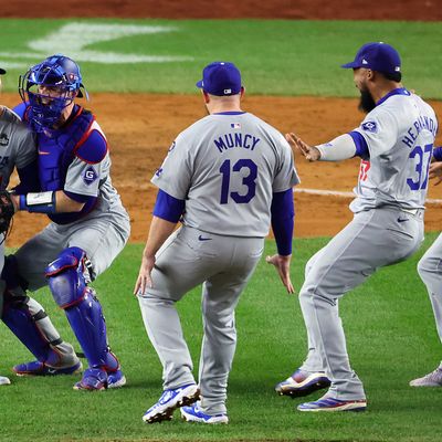 12 photos of the Los Angeles Dodgers’ World Series celebration at Yankee Stadium