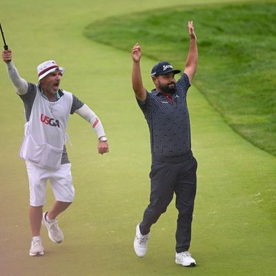 JJ Spaun completes fairytale with monster final putt on wet and wild day at US Open